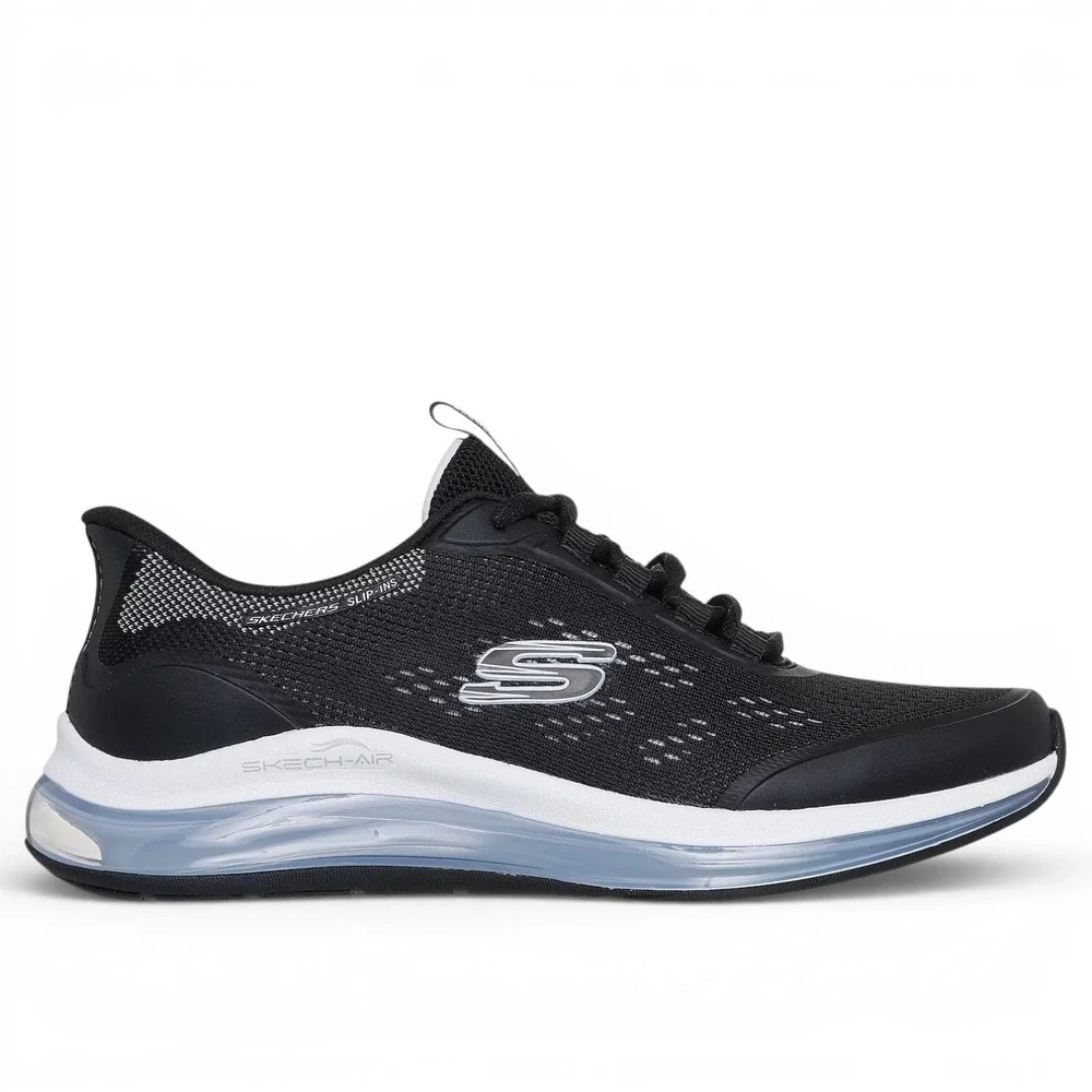 Skechers Skech-Air Element 2.0 Shoes Womens 8 Black White Hands Free Slip-in NEW